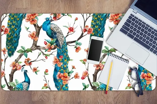 Schreibtisch Unterlegmatte Bunter Pfau