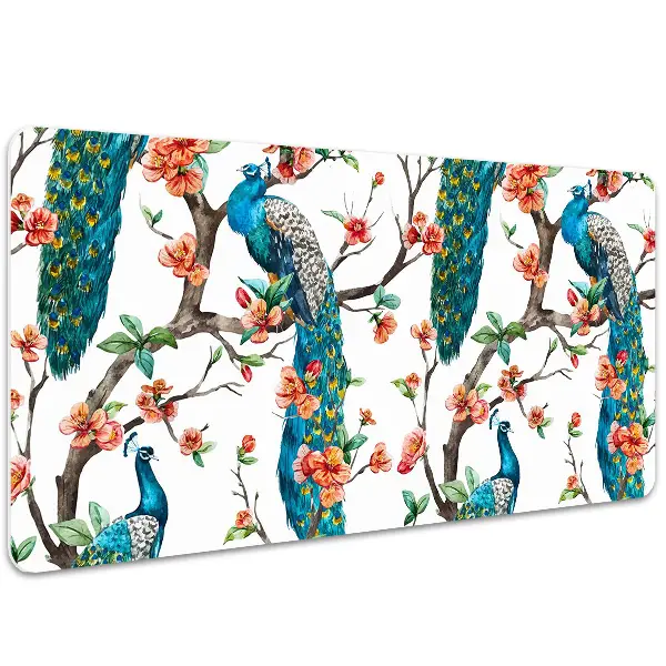 Schreibtisch Unterlegmatte Bunter Pfau