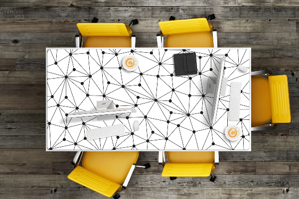 Büro-Schreibtischmatte Dreiecke dots.