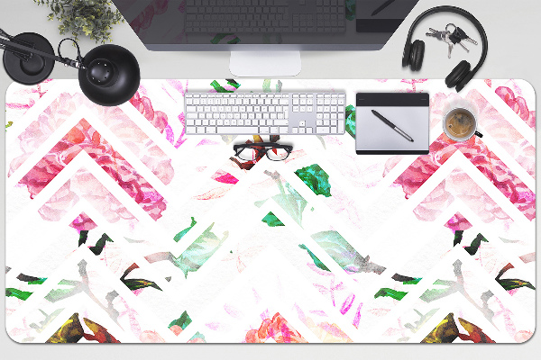 Büro-Schreibtischmatte Floral Chevron