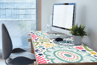 Büro-Schreibtischmatte Farbenfrohe Blumen