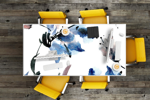 PVC Schreibtischmatte Aquarellblumen