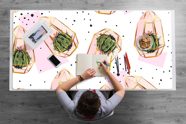 Schreibtisch Unterlegmatte Geometrische Kakteen