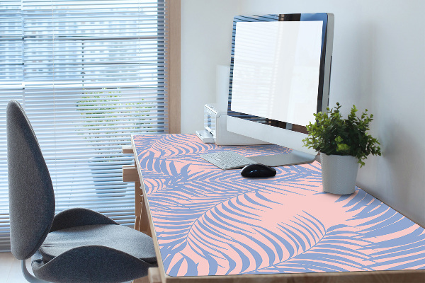Büro-Schreibtischmatte Blaue Blätter
