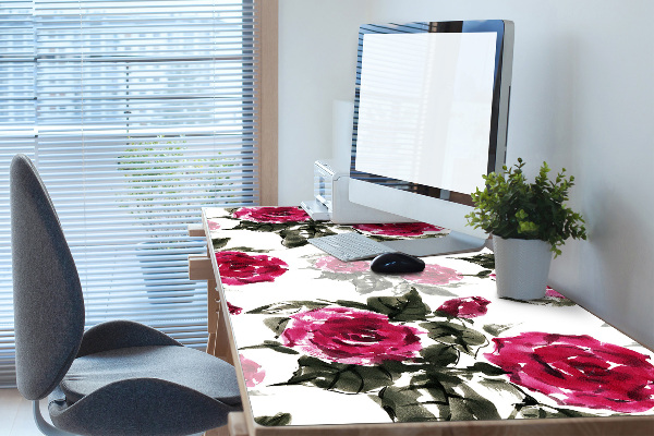 Büro-Schreibtischmatte Gemalte Rosen