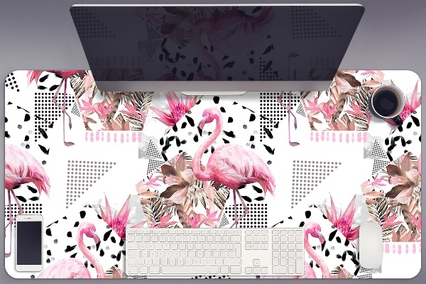 PVC Schreibtischmatte Flamingos