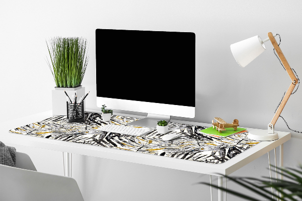 Büro-Schreibtischmatte Schwarze Blätter