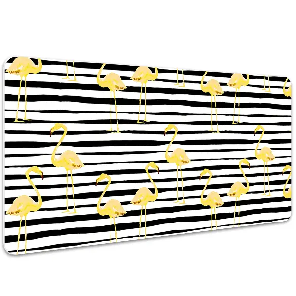 PVC Schreibtischmatte Goldene Flamingos