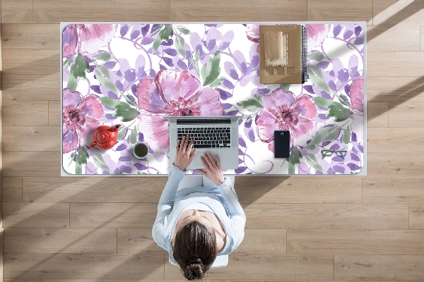 Büro-Schreibtischmatte Lilane Blumen