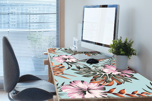 Schreibtisch Unterlegmatte Hibiscus-Blumen