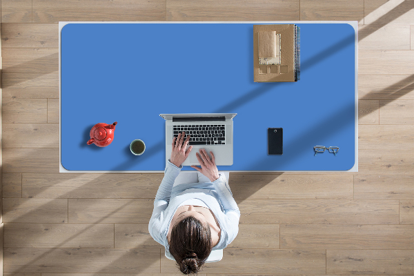 Büro-Schreibtischmatte Azurblau