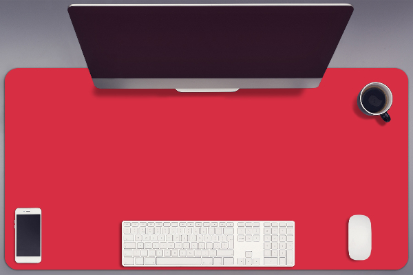 PVC Schreibtischmatte rot