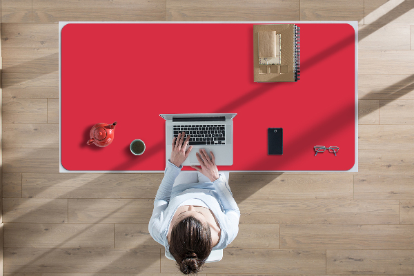 PVC Schreibtischmatte rot