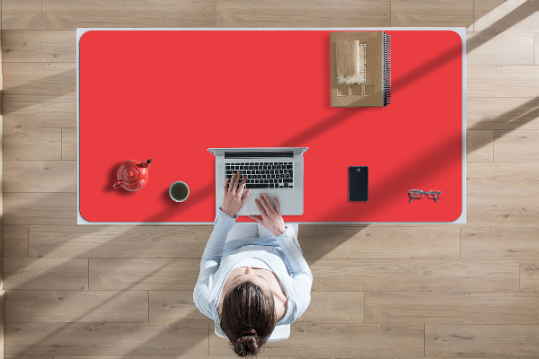 Büro-Schreibtischmatte Orange Rot