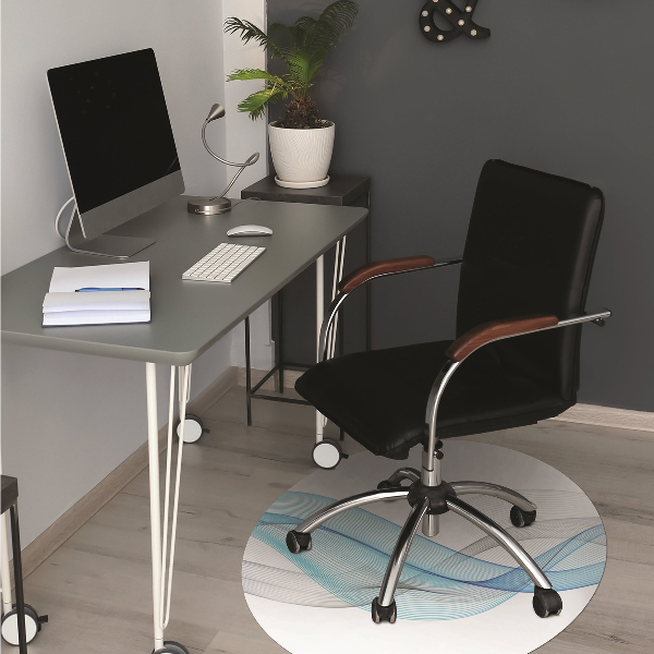Bürostuhlunterlage Blau-graue Streifen