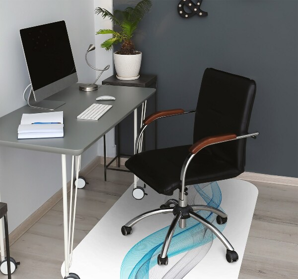 Bürostuhlunterlage Blau-graue Streifen