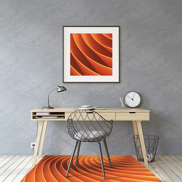 Stuhlmatte Orangefarbene Wellen