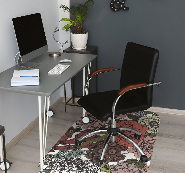 Bürostuhlunterlage Herbstblumen