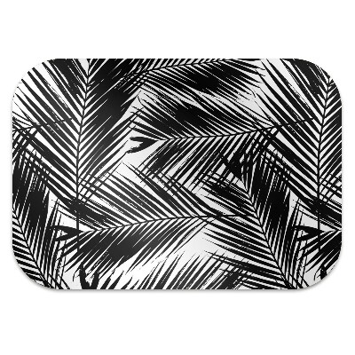 bodenschutzmatte schreibtischstuhl Schwarze Palmblätter