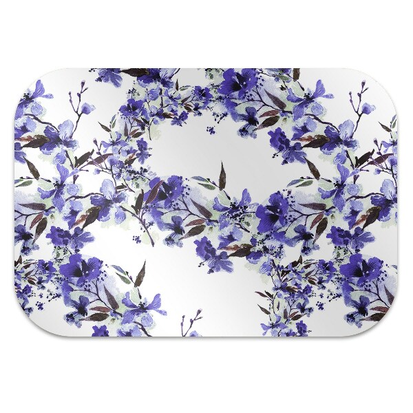 Bodenschutzmatte Blaue Blumen