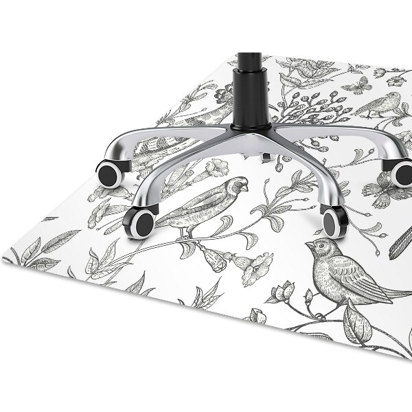 Stuhlmatte Skizzierte Vögel