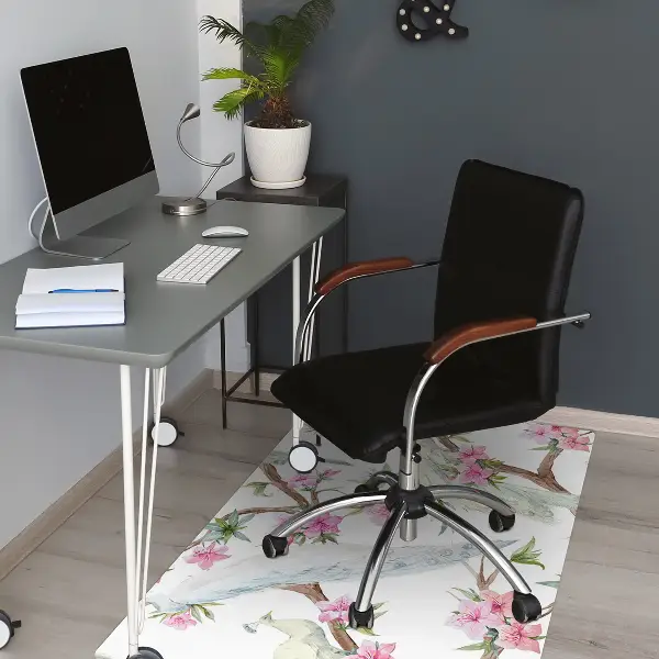 Bürostuhlunterlage Weißer pfau