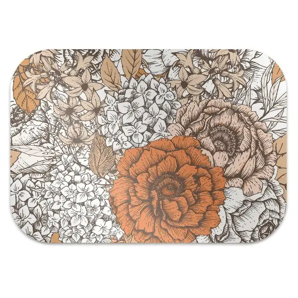 Stuhlmatte Orange Rosen