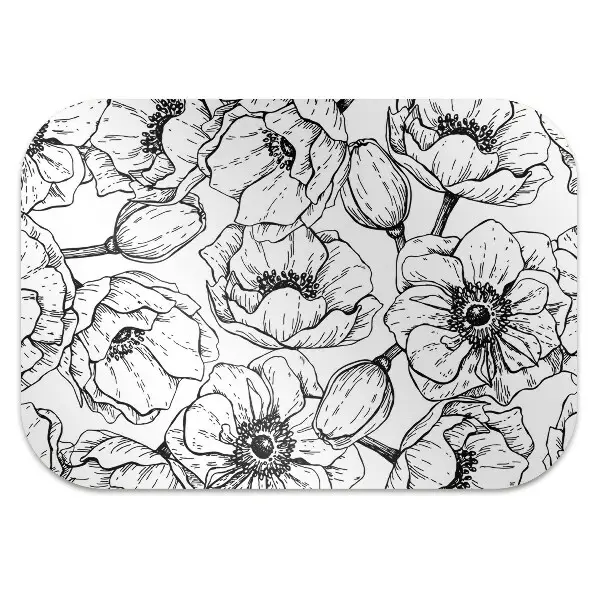 Stuhlmatte Blumenmotiv