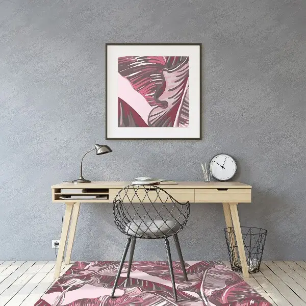 Bürostuhlunterlage Rosa Palm