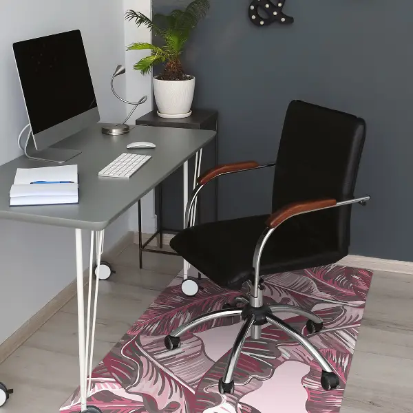 Bürostuhlunterlage Rosa Palm