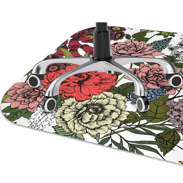 Stuhlmatte für Hartböden Herbstblumen