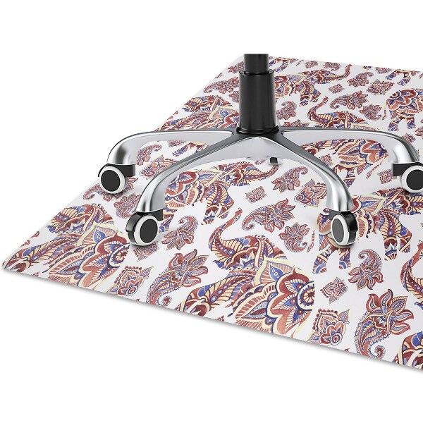 bodenschutzmatte schreibtischstuhl Paisley Elefant.