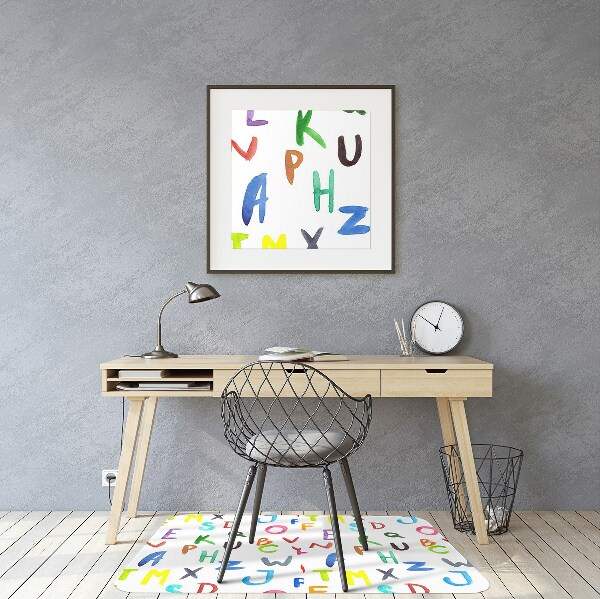 Stuhlunterlage Bunte Buchstaben