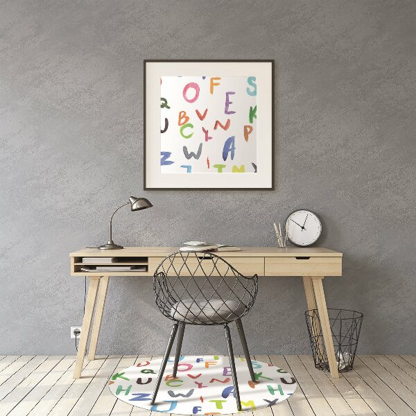 Stuhlunterlage Bunte Buchstaben