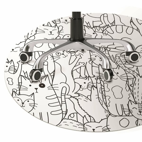 Bodenschutzmatte Doodle-Art-Katzen