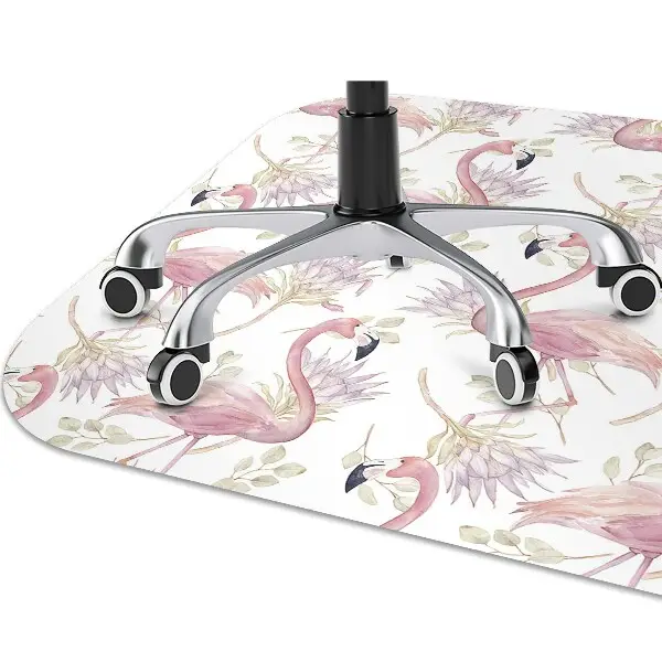 bodenschutzmatte schreibtischstuhl Flamingos