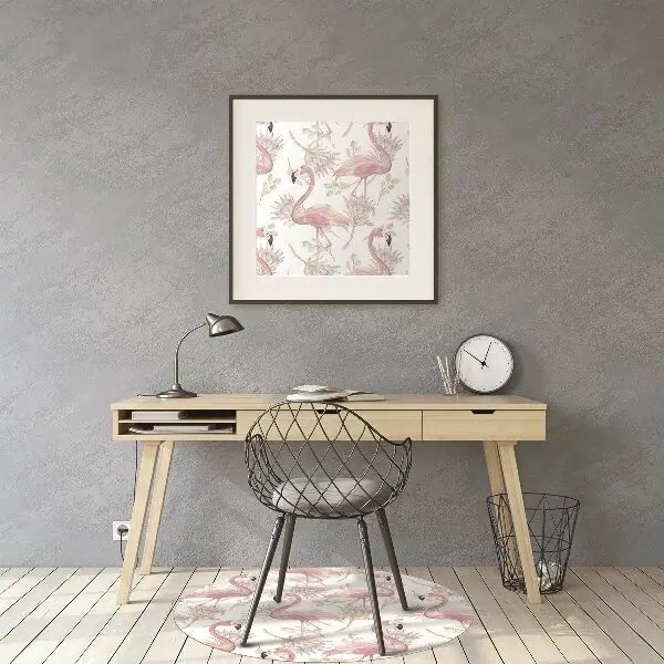 bodenschutzmatte schreibtischstuhl Flamingos