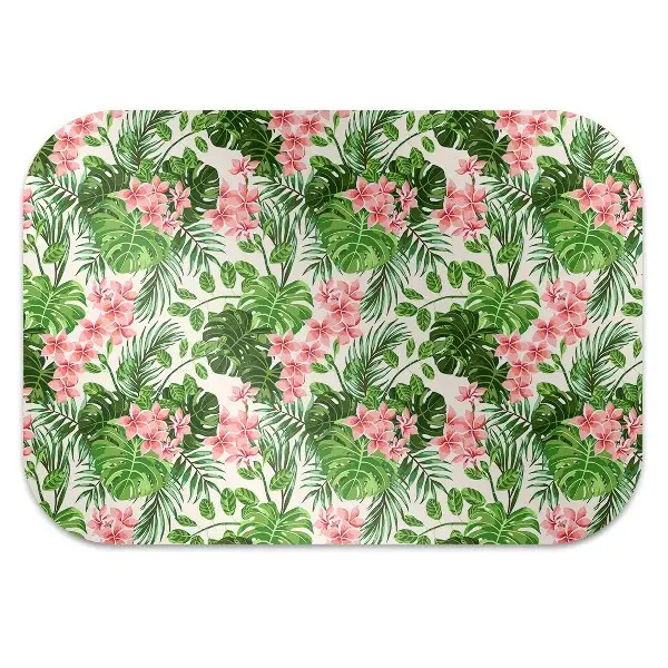 Stuhlmatte für Hartböden Hibiskus