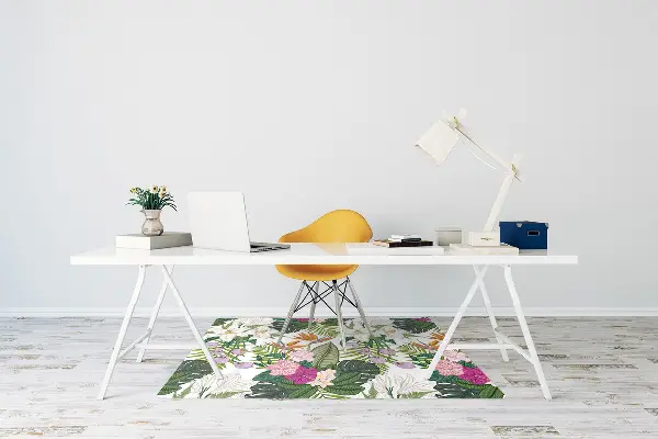 Stuhlunterlage Exotische Blumen