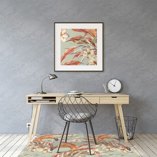 bodenschutzmatte schreibtischstuhl Flamingos
