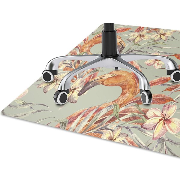 bodenschutzmatte schreibtischstuhl Flamingos