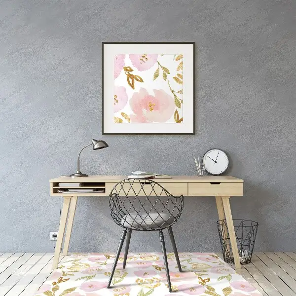 Stuhlmatte Pinke Blumen