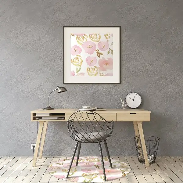 Stuhlmatte Pinke Blumen