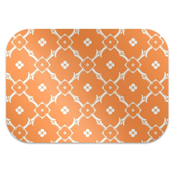 Stuhlmatte für Hartböden Orangefarbene Blumen