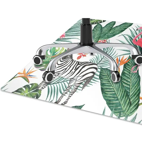 Bodenschutzmatte Flamingo und Zebra.