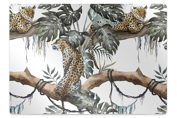 bodenschutzmatte bürostuhl Leoparden auf einem Zweig