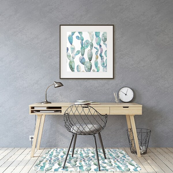 Stuhlunterlage Aquarellkakteen
