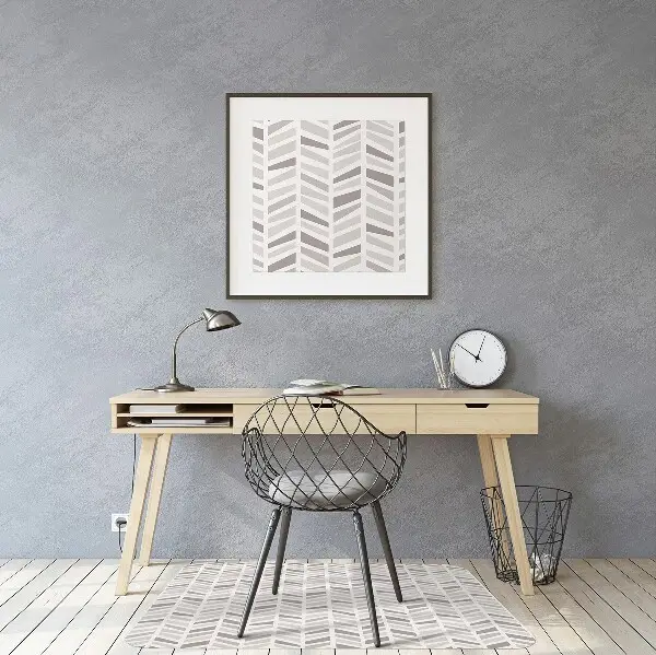 Bürostuhlunterlage Geometrie in Herringbone.