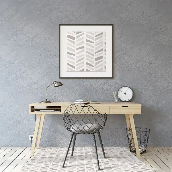 Bürostuhlunterlage Geometrie in Herringbone.