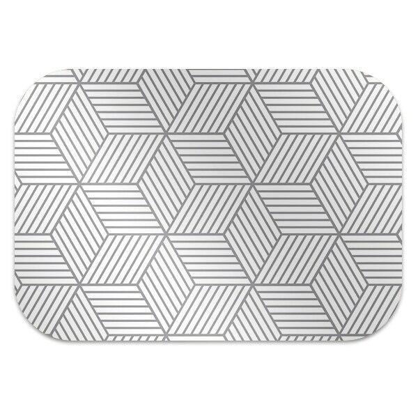 Bürostuhlunterlage Graue Würfel 3d.